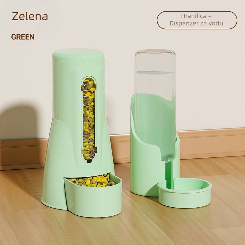 Automatska hranilica i fontana za piće za hrčke, 2-u-1 dodatak za kućne ljubimce, materijal PP+PET, marka Flower Season