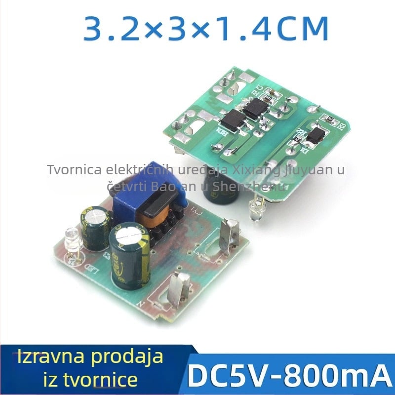 SZJYDQ PCB ploča napajanja s prekidačkim napajanjem 5V, izlaz 800mA, učinkovitost 85%, masa ~70 g