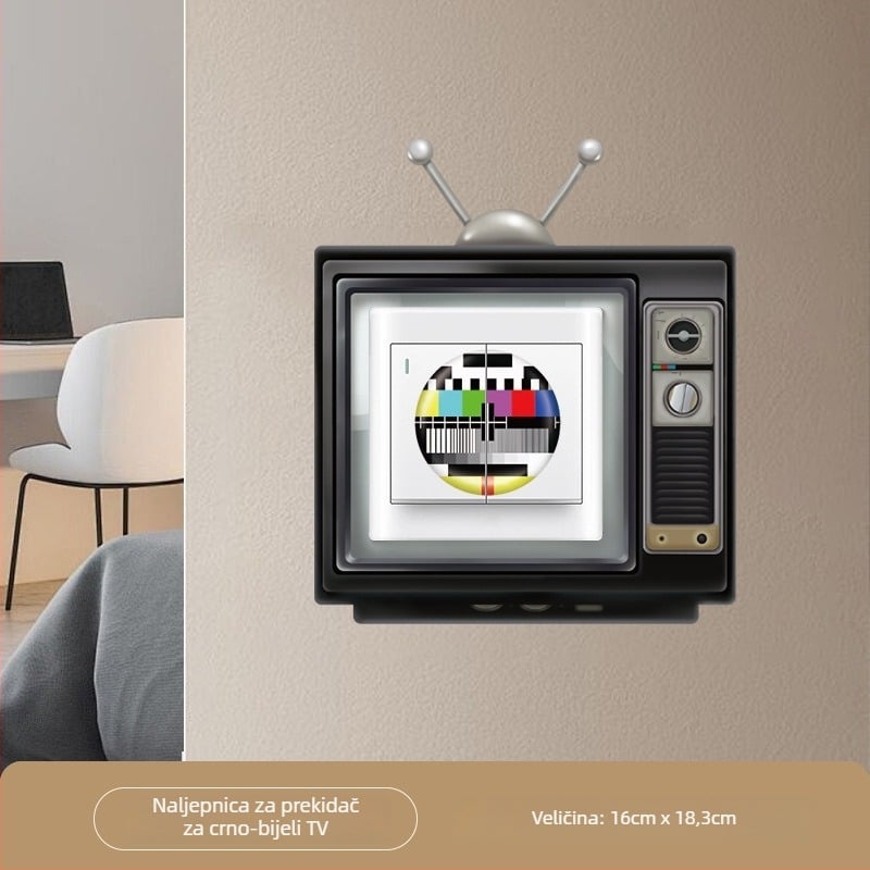 Kožna zaštita prekidača Gourmet serije – moderan minimalistički stil, prilagodljivo, Potato-Chip naljepnica za prekidač, za dnevni boravak/spavaću sobu/restoran