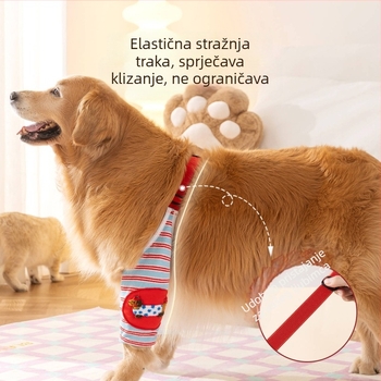 Pasji zaštitnik lakta i zaštita za nogu s karikaturnim prugama – poliester vlakno, sve sezone, ležerni stil