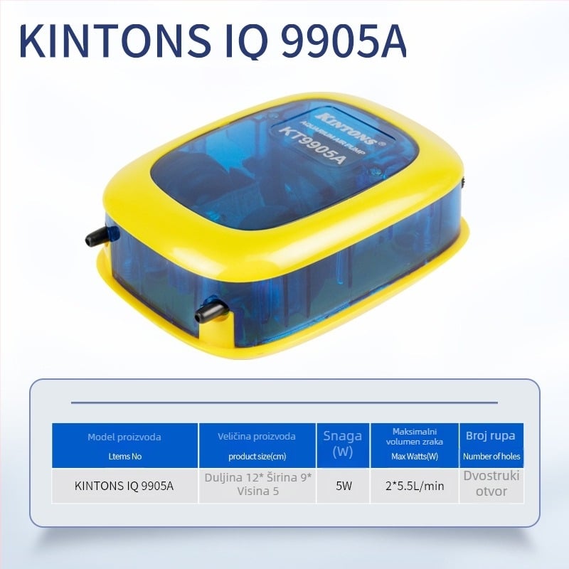 KINTONS pumpa za kisik u akvariju – visoka snaga oksigenacije