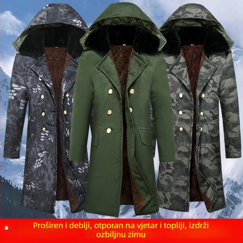 Muški maskirni vojni kaput, termalna izolacija, tkanina od kemijskih vlakana, kamuflažni uzorak, zimska i proljetna sezona.