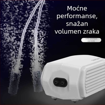 Kompaktna pumpa za kisik za akvarij, dvostruka upotreba, prijenosna i izuzetno tiha (napajanje AC, 40 dB, težina 1)