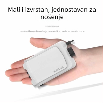 Kompaktna pumpa za kisik za akvarij, dvostruka upotreba, prijenosna i izuzetno tiha (napajanje AC, 40 dB, težina 1)