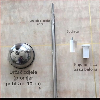 Teleskopska šipka za balone, metalna, dugog traka dizajn, bez logotipa, Minchang – vjenčana dekoracija