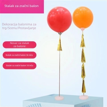 Teleskopska šipka za balone, metalna, dugog traka dizajn, bez logotipa, Minchang – vjenčana dekoracija