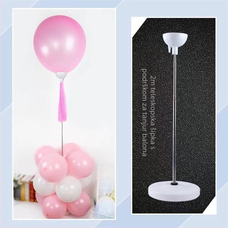 Teleskopska šipka za balone, metalna, dugog traka dizajn, bez logotipa, Minchang – vjenčana dekoracija