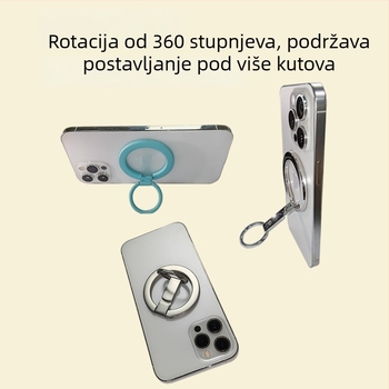 Univerzalni magnetski metalni držač za telefon s prstenom, ultra-tanki, sklopivi stolni držač
