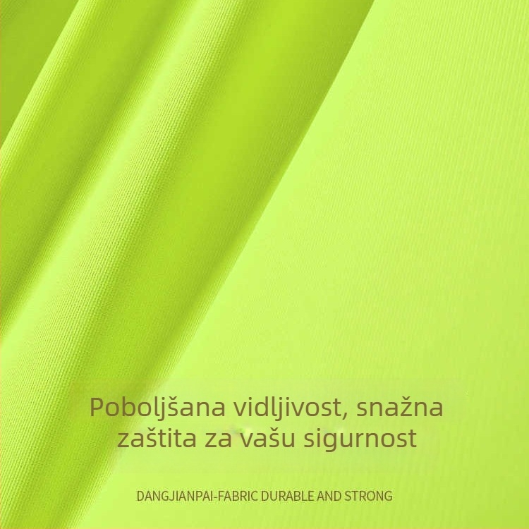 Reflektirajući sigurnosni prsluk, model 006, marka Mi manqi, pletena tkanina, autorizirana privatna marka