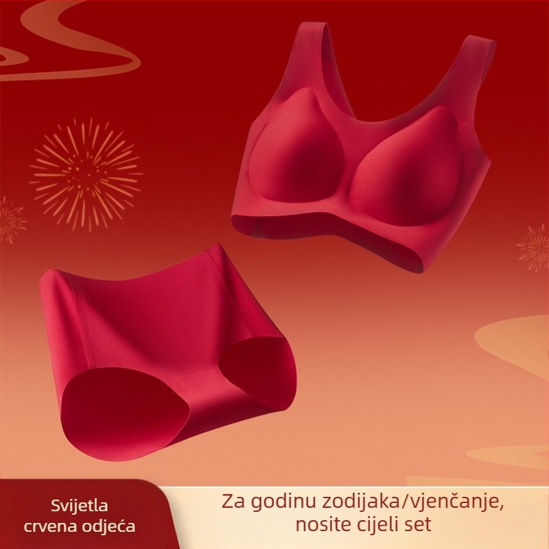 Set grudnjaka: bezšivan, bežični, tank-top stil, 3/4 čašice, najlon