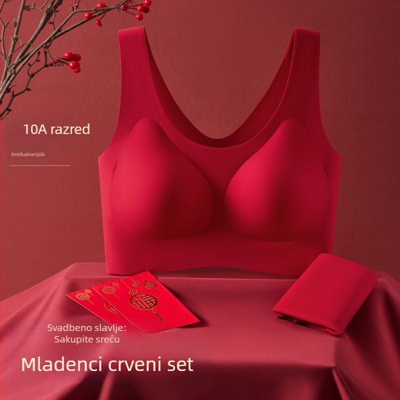 Set grudnjaka: bezšivan, bežični, tank-top stil, 3/4 čašice, najlon
