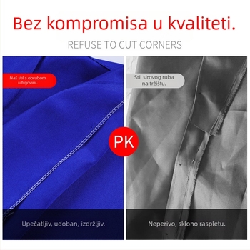 Zaštitni radni kombinezon s funkcijama protiv prljavštine i dekontaminacije, mješavina pamuka i kemijskih vlakana, podstava od poliestera, namijenjeno tvornici