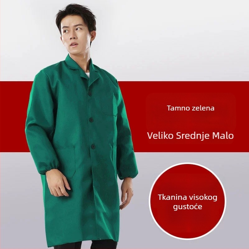 Zaštitni radni kombinezon s funkcijama protiv prljavštine i dekontaminacije, mješavina pamuka i kemijskih vlakana, podstava od poliestera, namijenjeno tvornici