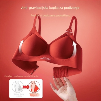 Set donjeg rublja za žene s košaricom 3/4, tanke oblikovane košarice od pamuka, najlon/poliamid, bez čeličnog prstena, stražnje zatvaranje s tri kukice