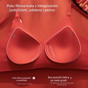 Set donjeg rublja za žene s košaricom 3/4, tanke oblikovane košarice od pamuka, najlon/poliamid, bez čeličnog prstena, stražnje zatvaranje s tri kukice