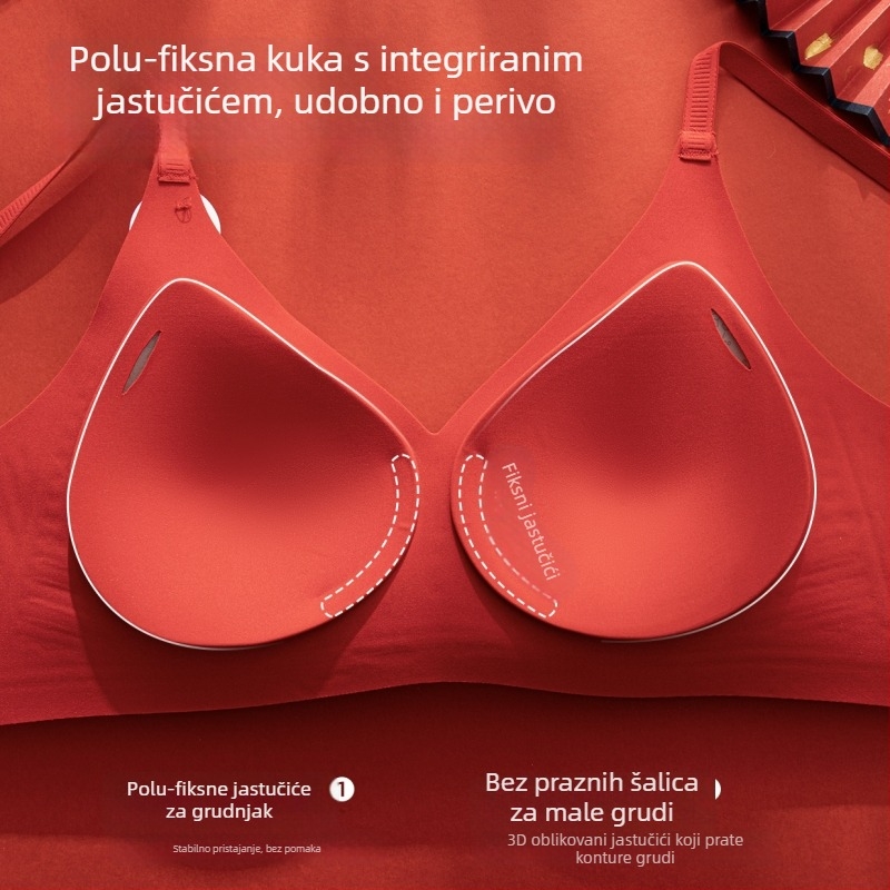 Set donjeg rublja za žene s košaricom 3/4, tanke oblikovane košarice od pamuka, najlon/poliamid, bez čeličnog prstena, stražnje zatvaranje s tri kukice