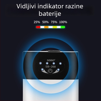 Songbao tiha oksigen pumpe za akvarij, dvostruko napajanje AC/DC, punjivi aerator