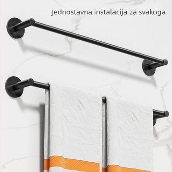Akrilni zidni držač za ručnike s jednom šipkom, 1 sloj, električno grijanje