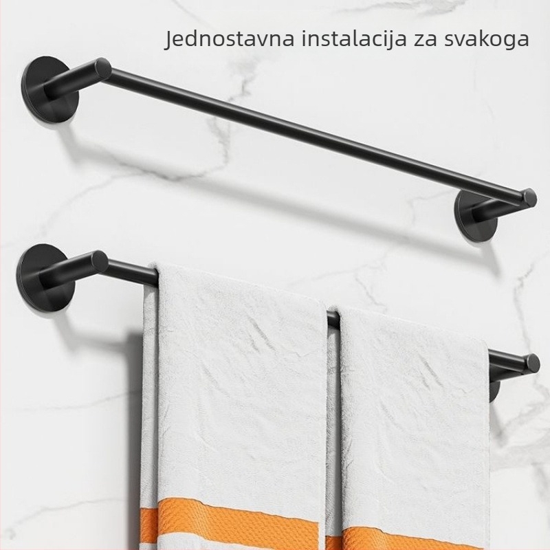 Akrilni zidni držač za ručnike s jednom šipkom, 1 sloj, električno grijanje