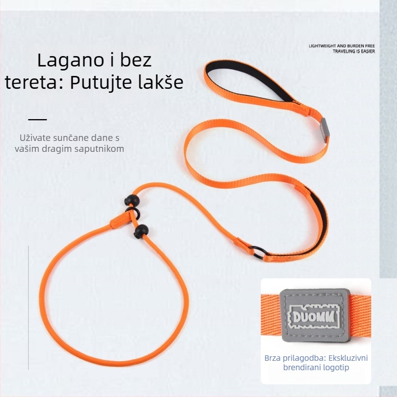 Duomao najlon kaiš za kućne ljubimce s reflektirajućim P‑lancem, integrirani dizajn bez stezanja ruke (Materijal: najlon; Brand: Duomao; Pakiranje: 200 kom.; Kategorija: lanac/užad za kućne ljubimce)
