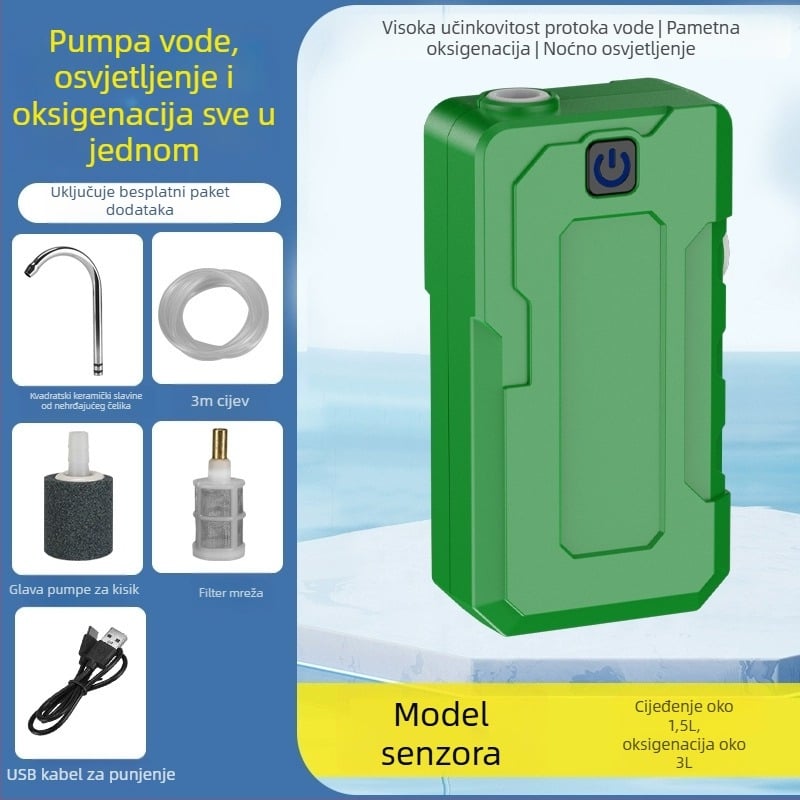 Qianliguang inteligentni senzor za doziranje vode za kampiranje – električna pumpa za vodu sa LED svjetlom i uređajem za pranje ruku