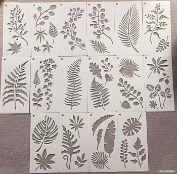 Šablona za crtanje lišća tropskih biljaka za djecu – ploča za izrezivanje lišća za DIY foto-album i ukrašavanje zida (Brand: Other; Materijal: Other; Uvoz: No; IP: No)
