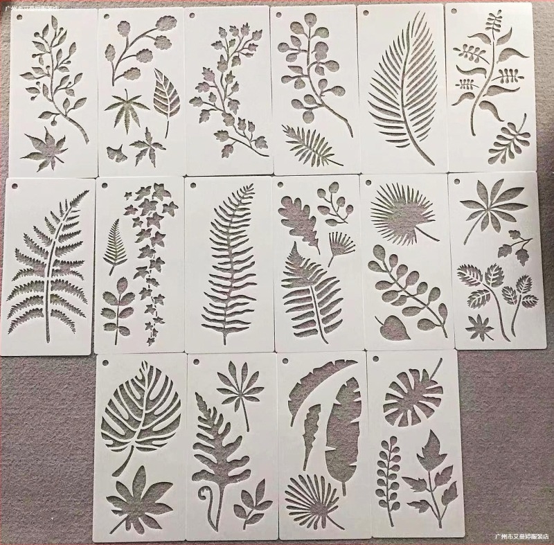 Šablona za crtanje lišća tropskih biljaka za djecu – ploča za izrezivanje lišća za DIY foto-album i ukrašavanje zida (Brand: Other; Materijal: Other; Uvoz: No; IP: No)