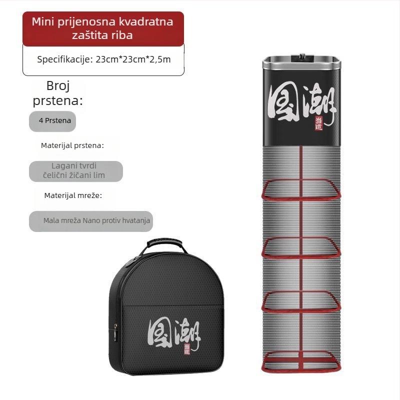 Torba za zaštitu ribe od mreže, najlon, Bawon, kvadratni otvor, brzo sušenje, mreža s malim otvorima