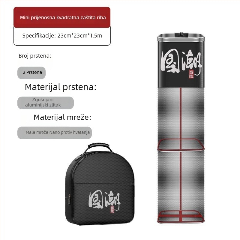 Torba za zaštitu ribe od mreže, najlon, Bawon, kvadratni otvor, brzo sušenje, mreža s malim otvorima