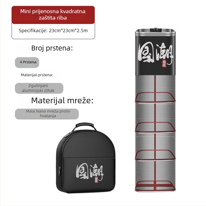 Torba za zaštitu ribe od mreže, najlon, Bawon, kvadratni otvor, brzo sušenje, mreža s malim otvorima