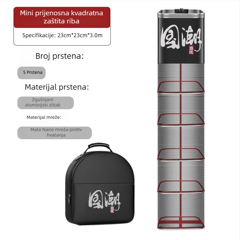 Torba za zaštitu ribe od mreže, najlon, Bawon, kvadratni otvor, brzo sušenje, mreža s malim otvorima