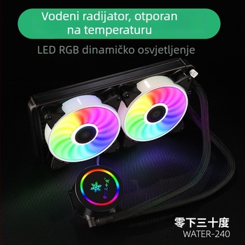 CPU radijator vodeno hlađenje – bakreno tijelo, hidraulički ležajevi (bakar, hidraulni ležajevi, 1800 RPM, 20 dB, vodeno hlađenje)
