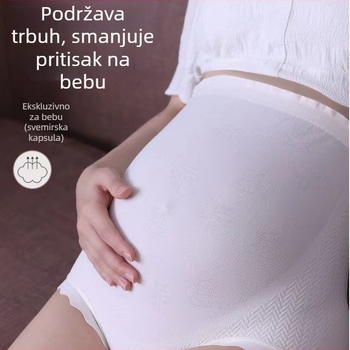 Trudničke hlače: visok pojas, bez šavova, kontrola trbuha, antibakterijsko, glavni materijal najlon 90–95%