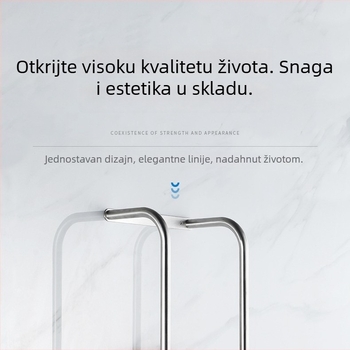 Zidni držač za ručnike od nehrđajućeg čelika, višestruke etaže, nosivost 10 kg, moderan minimalistički dizajn (sprej završna obrada; lgc marka; skladištenje)