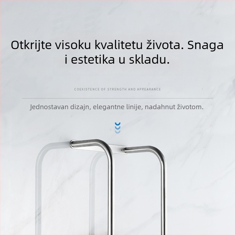 Zidni držač za ručnike od nehrđajućeg čelika, višestruke etaže, nosivost 10 kg, moderan minimalistički dizajn (sprej završna obrada; lgc marka; skladištenje)