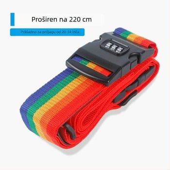 Križni remen za prtljagu s bravom na lozinku – najlonski remen za pakiranje