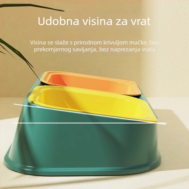 Pie can be plastična dvostruka zdjela za mačke i pse, hranjenje i piće