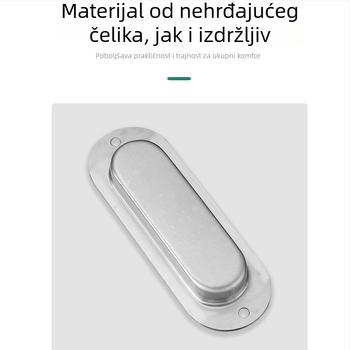 Nerđajući čelik skrivena ovalna ručka za klizna vrata