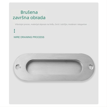 Nerđajući čelik skrivena ovalna ručka za klizna vrata