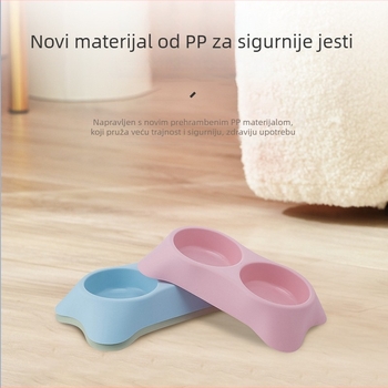 Duple zdjele za kućne ljubimce (psi i mačke), PP plastika, Haracridine, posuđe za hranu kućnih ljubimaca, pakiranje 240 kom
