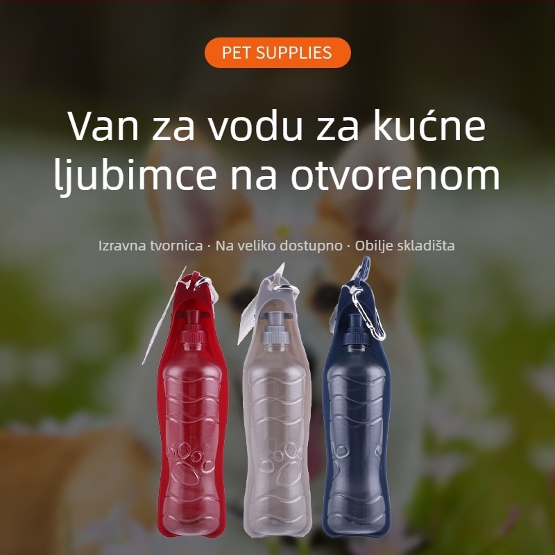 Plastična vanjska boca za vodu za kućne ljubimce (psi) - posuđe za kućne ljubimce