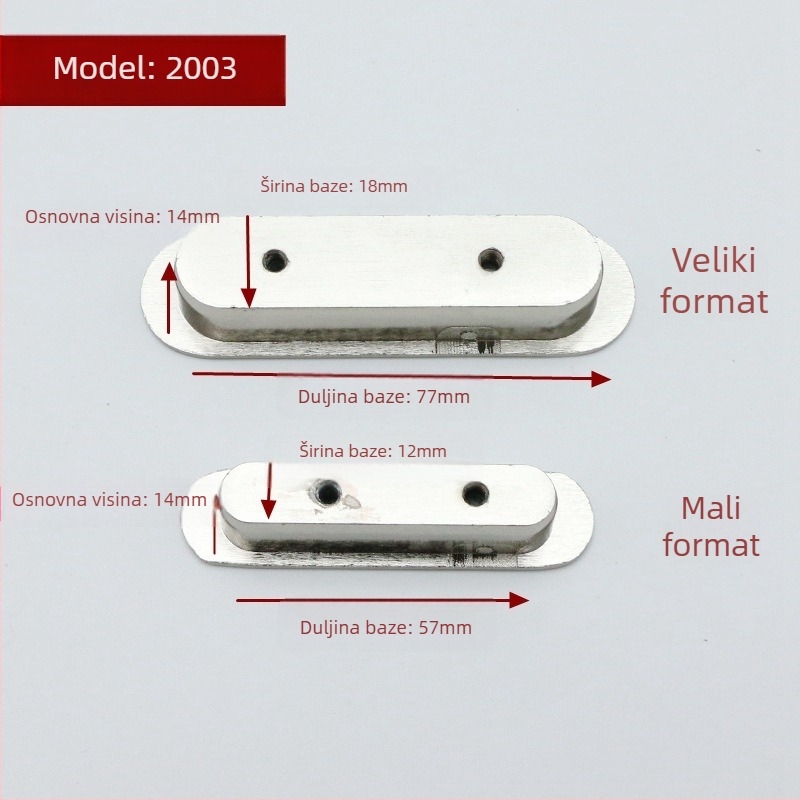 Tatami skrivena ručka za ormariće i ladice – ugrađena, moderni minimalistički stil; materijal: cinkov spoj; model: 2003; poliranje elektroplate