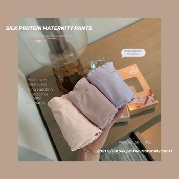 Donje rublje za trudnice, visok struk, najlonska tkanina, pamukova podstava u preponi, brzo se suši, 71D vlakno