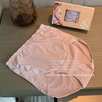 Donje rublje za trudnice, visok struk, najlonska tkanina, pamukova podstava u preponi, brzo se suši, 71D vlakno