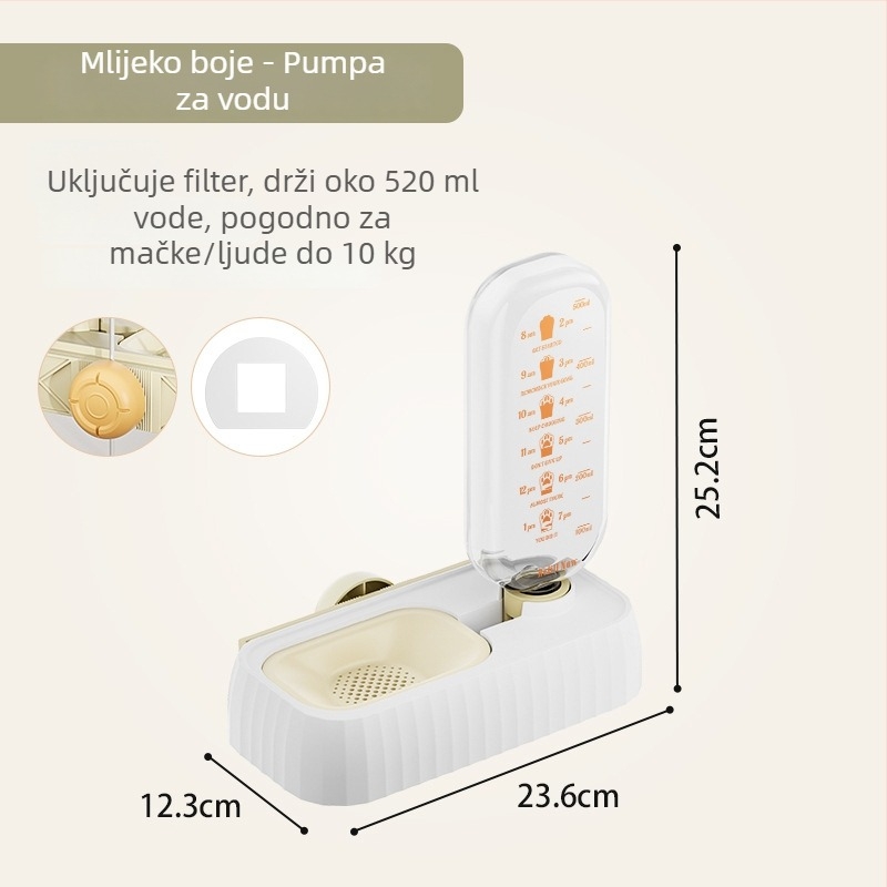 Jin Xing zidni dispenzer za vodu za mačke i pse – plastični, opće namjene, tekuća voda