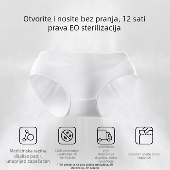 Jednokratne ženske donje gaće za trudnoću - 100% pamuk, prozračne, antibakterijske, srednji pojas