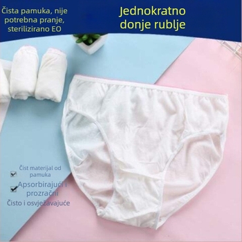 Jednokratne porodne gaćice, prozračne, bezšivne, visoki pojas, za postporođajno razdoblje