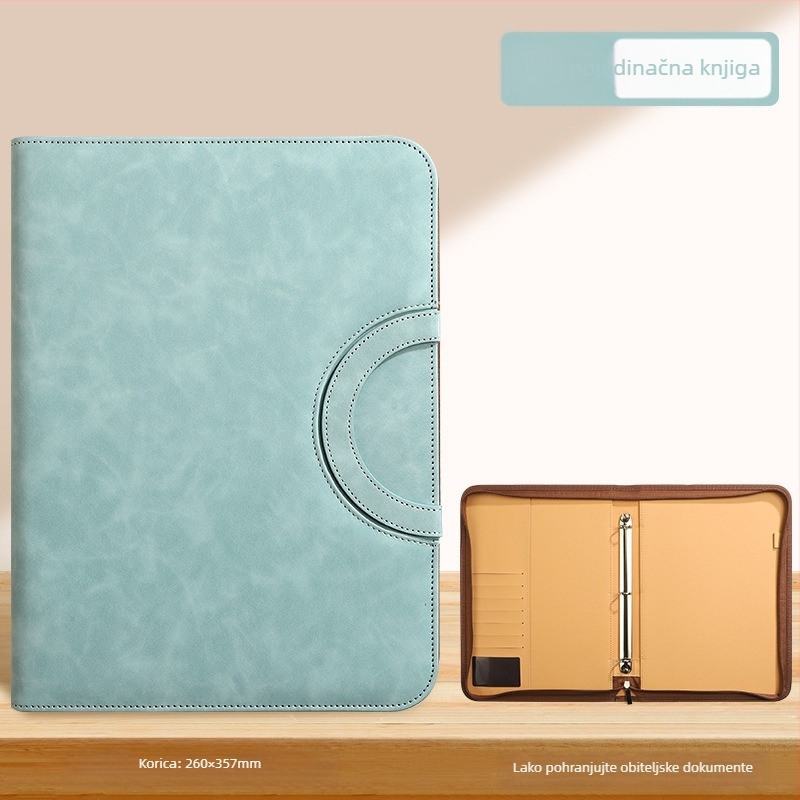 A4 mapa za dokumente sa zatvaračem Baiheng, model A4-id storage book, PU materijal, 3.5 cm debljina, 12 stranica