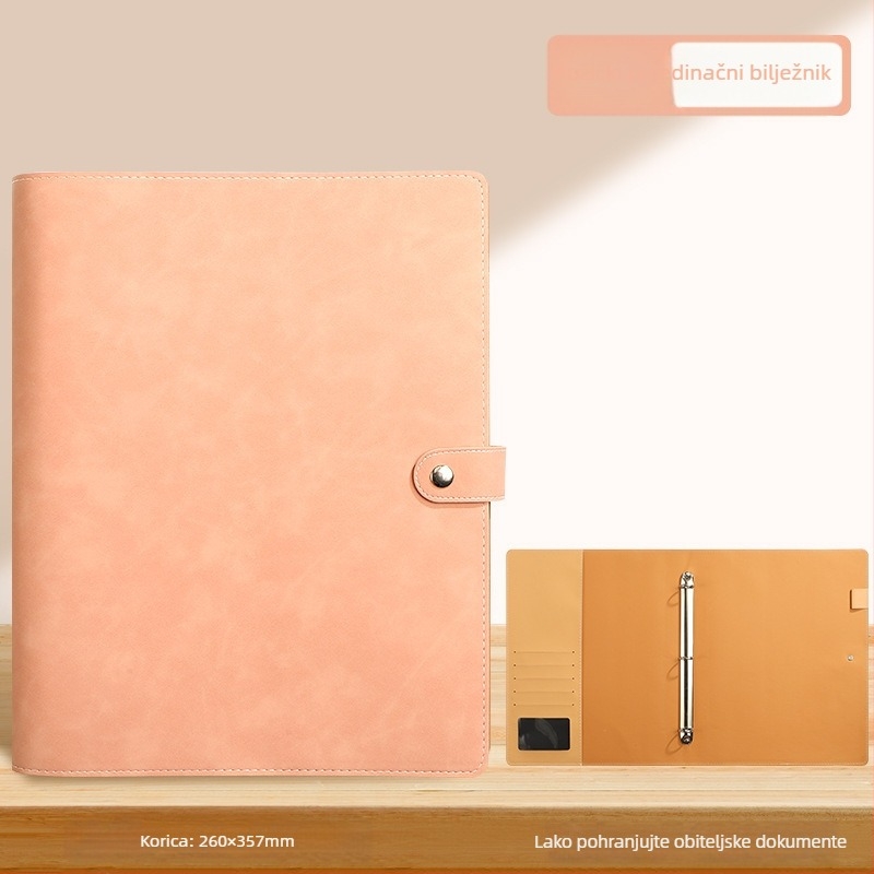 A4 mapa za dokumente sa zatvaračem Baiheng, model A4-id storage book, PU materijal, 3.5 cm debljina, 12 stranica