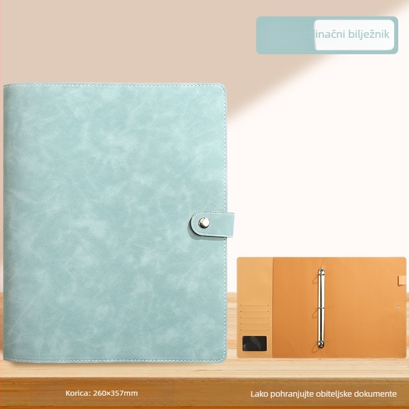 A4 mapa za dokumente sa zatvaračem Baiheng, model A4-id storage book, PU materijal, 3.5 cm debljina, 12 stranica